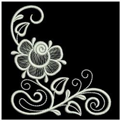rose redwork machine digital embroidery - Rose Corner perfect for Photo Frames