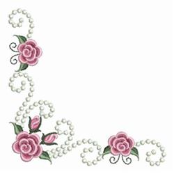 rose beginner-friendly machine embroidery - Rose Corner for patchwork quilt blocks