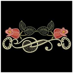 Rose Deco Border - 4x4 rose beginner-friendly embroidery design for patchwork quilt blocks