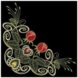 rose detailed machine embroidery - Rose Deco Corner for decorative wall hangings