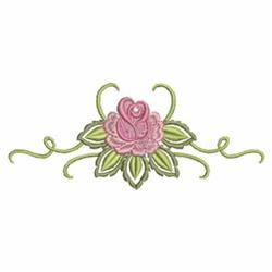 beginner-friendly rose machine embroidery pattern - Rose Decor Border for patchwork quilt blocks