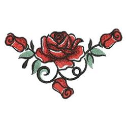 Rose Edge, - 4x4 rose detailed machine embroidery design for decorative pillow covers