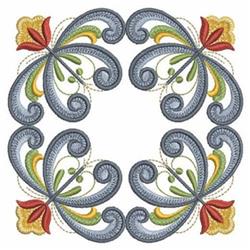 detailed square machine embroidery pattern - Rosemailing Square for Curtain Embellishments