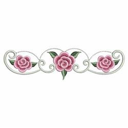 border beginner-friendly machine embroidery - Roses Border for decorative pillow covers