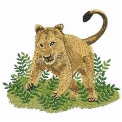 detailed cat machine embroidery pattern - Running Lion for Kids Room Decor