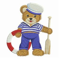 detailed bear machine embroidery pattern - Sailor Bear perfect for cute baby onesies