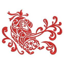 detailed christmas Santa Claus machine embroidery pattern - Santas Sled for kitchen tea towels