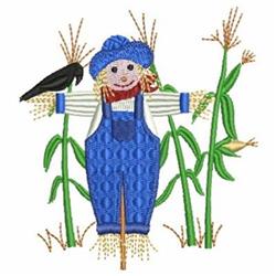 Scarecrow - 4x4 bird detailed machine embroidery design for patchwork quilt blocks