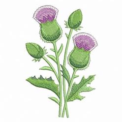 leaf beginner-friendly machine embroidery - Scottish Thistle for decorative pillow covers