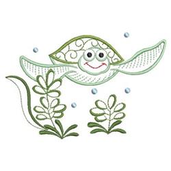 Sea Turtle - 4x4 turtle beginner-friendly embroidery design for cute baby onesies