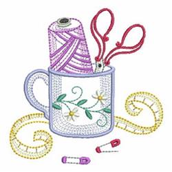 Sewing Cup - 4x4 cup beginner-friendly machine embroidery design for Sewing Kits