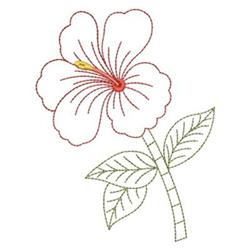 Single Hibiscus - 4x4 rose quick stitch embroidery design for decorative pillow covers