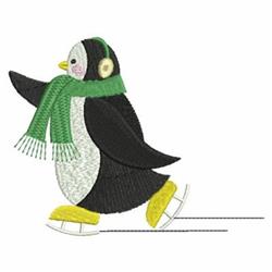 Skating Penguin - 4x4 penguin beginner-friendly embroidery design for Kids Clothing