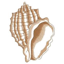 beginner-friendly seashell machine embroidery pattern - Sketched Seashell for patchwork quilt blocks