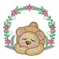 Sleepy Bear - 4x4 bear detailed machine embroidery design for reusable tote bags