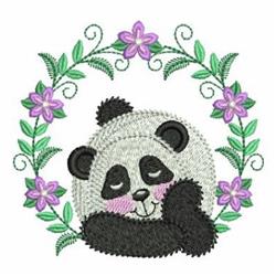 Sleepy Panda - 4x4 panda detailed machine embroidery design for reusable tote bags