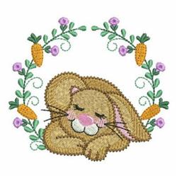 Sleepy Rabbit - 4x4 bunny rabbit detailed embroidery design for reusable tote bags