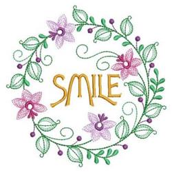 Smile Circle - 4x4 leaf beginner-friendly embroidery design for decorative pillow covers