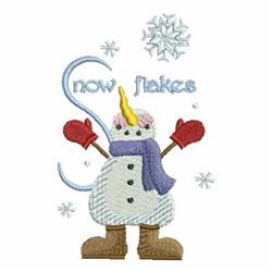 snowman beginner-friendly machine embroidery - Snowflakes for Christmas stockings