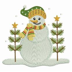 snowman detailed machine embroidery - Snowmen perfect for decorative wall hangings