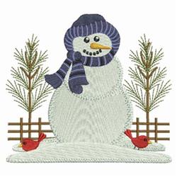 Snowmen - 4x4 snowman detailed machine embroidery design for decorative pillow covers
