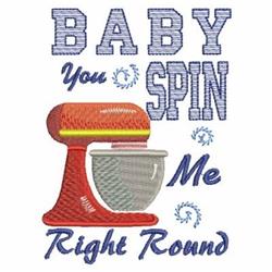 Spin Me - 4x4 spin detailed machine embroidery design for decorative pillow covers