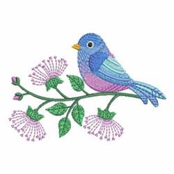 Spring Birds - 4x4 bird beginner-friendly embroidery design for decorative pillow covers