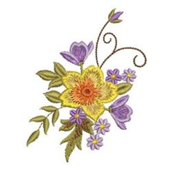 beginner-friendly spring flower machine embroidery pattern - Spring Flowers for kitchen tea towels