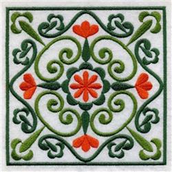 square detailed machine embroidery - Spring Quilt Square for festive table runners