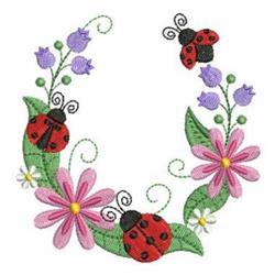 wreath detailed machine embroidery - Spring Wreath perfect for decorative pillow covers