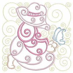 Springtime Butterfly - 4x4 butterfly detailed embroidery design for patchwork quilt blocks