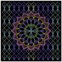 detailed block machine embroidery pattern - Square Quilt Block for reusable tote bags