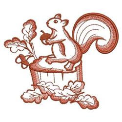nut beginner-friendly machine embroidery - Squirrel With Nut for decorative pillow covers