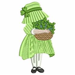 sunbonnet beginner-friendly machine embroidery - St Patrick Sunbonnet for decorative pillow covers