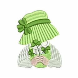 detailed sunbonnet machine embroidery pattern - St Patrick Sunbonnet for decorative pillow covers
