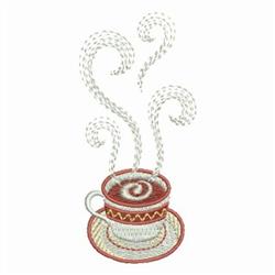 coffee beginner-friendly machine embroidery - Steaming Coffee for kitchen aprons
