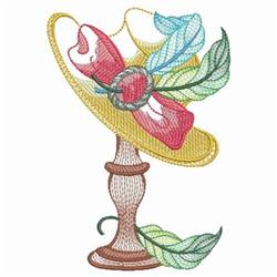 Stipple Hat & Stand - 5x7 stand detailed embroidery design for Table Centerpieces