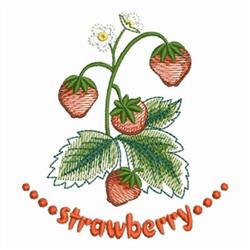 leaf beginner-friendly machine embroidery - Strawberry for patchwork quilt blocks