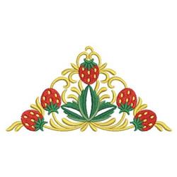 detailed triangle machine embroidery pattern - Strawberry Triangle for decorative pillow covers