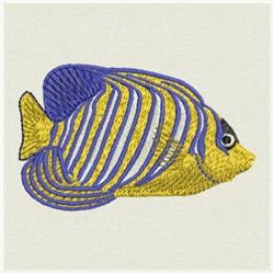 detailed fish machine embroidery pattern - Stripped Fish perfect for reusable tote bags
