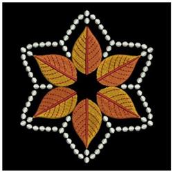 Stylized leaves in vibrant orange tones with a white outline on a black background, perfect for fall decor.