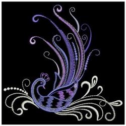 Stylized wave design in rich purple tones, showcasing intricate swirling lines and curves, perfect for quilting.