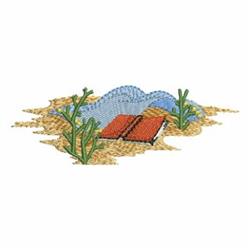 Summer Beach Fun - 4x4 leaf beginner-friendly embroidery design for kitchen tea towels