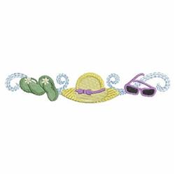 Summer Fun Border - 5x7 border beginner-friendly embroidery design for reusable tote bags