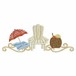 border beginner-friendly machine embroidery - Summer Fun Border for kitchen tea towels
