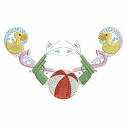 Summer Fun Corner - 4x4 corner beginner-friendly embroidery design for reusable tote bags