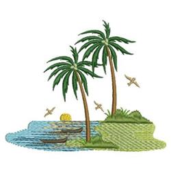 Summer Scenery - 4x4 scenery beginner-friendly embroidery design for reusable tote bags