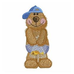 detailed summer bear machine embroidery pattern - Summertime Bear for Craft Projects