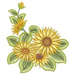 sunflower detailed machine embroidery - Sunflowers perfect for reusable tote bags