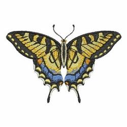 Swallowtail Butterfly - 4x4 butterfly detailed embroidery design for kitchen tea towels
